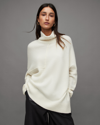 Allsaints Lock Rollneck Sweater In Chalk White