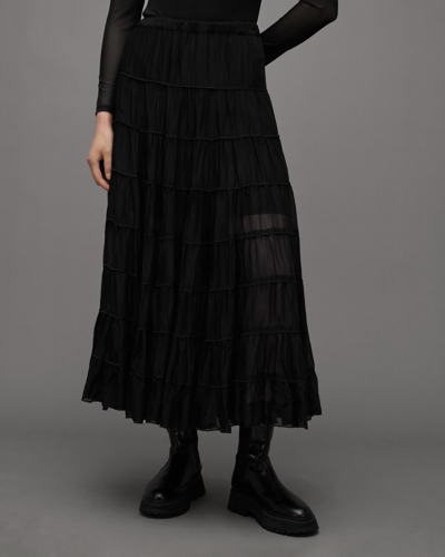 Allsaints Eva Skirt In Black