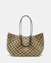 Allsaints Allington Straw Tote Bag In Black