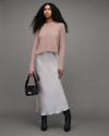 Allsaints Wick Wool Blend Crop Sweater In Pink
