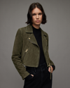 Allsaints Dalby Crop Suede Biker Jacket