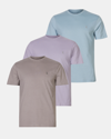 Allsaints Brace 3 Pack T-shirts In Purple/blue/grey