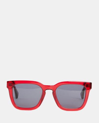 Allsaints Phoenix Square Sunglasses In Red