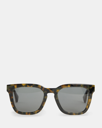 Allsaints Phoenix Square Sunglasses In Camo Tort