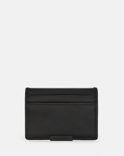 Allsaints Mens Black Dove Leather Card Holder