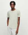 Allsaints Mens Calcite Green Figure Crewneck Cotton-jersey T-shirt In Light Green