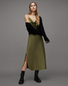 Allsaints Hadley Cowl Neck Midi Slip Dress