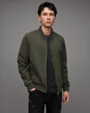 Allsaints Bassett Ramskull Bomber Jacket In Dull Khaki