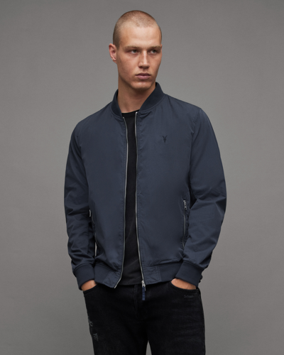 Allsaints Bassett Bomber Jacket In Command Blue