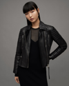 Allsaints Leoni Biker Jacket In Black