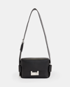 Allsaints Frankie 3-in-1 Leather Crossbody Bag In Black/silver