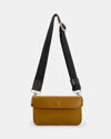 Allsaints Womens Bronze Green Zoe Stud-textured Leather Crossbody Bag In Green
