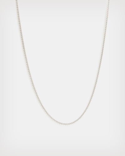 Allsaints Curb Sterling Silver Chain Necklace