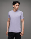 Allsaints Tonic Crew Neck Slim Ramskull T-shirt In Fresh Lilac