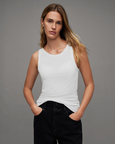 Allsaints Rina Crew Neck Sleeveless Tank Top In Animal Print