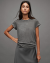 Allsaints Anna Organic Cotton Tee In Washed Grey