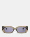 Allsaints Sonic Rectangular Sunglasses In Khaki