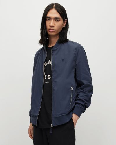Allsaints Bassett Bomber Jacket In Command Blue
