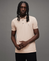 Allsaints Reform Short Sleeve Polo Shirt In Floss Pink