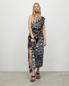 Allsaints Laura Ines Print One-shoulder Midi Dress