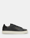 Allsaints Shana Low Top Leather Trainers In Black