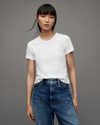 Allsaints Stevie Short Sleeve Slim Fit T-shirt In Optic White