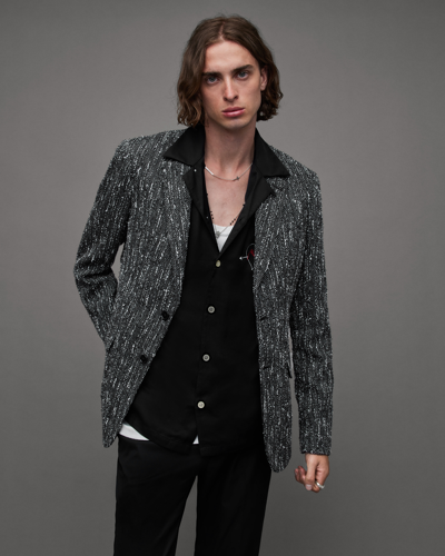 Allsaints Argyll Blazer In Black/white