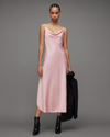 Allsaints Hadley Midi Dress In Pashmina Pink