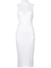 ZHIVAGO sheer panel fitted dress,DRYCLEANONLY