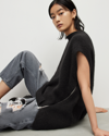 Allsaints Castel Cap Sleeve Sweater In Black
