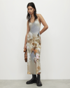 ALLSAINTS ALLSAINTS BRYONY ROSALIA FLORAL MIDI SLIP DRESS