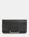 Allsaints Monique Leather Wallet Bag Belt In Black