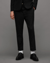 Allsaints Tallis Slim Fit Cropped Tapered Trousers In Black