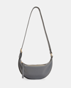 Allsaints Half Moon Leather Crossbody Bag