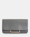 Allsaints Leather Monique Belt Wallet In Slate Grey