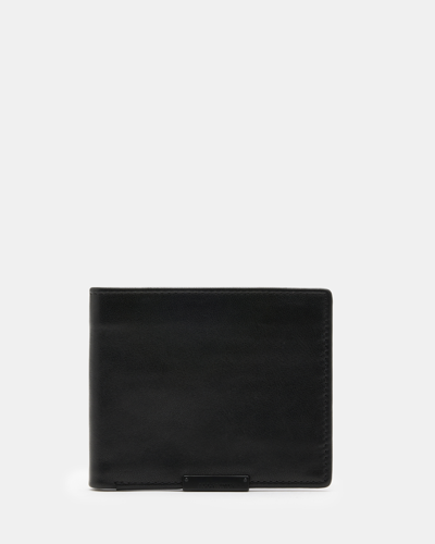 Allsaints Attain Leather Cardholder Wallet In Black