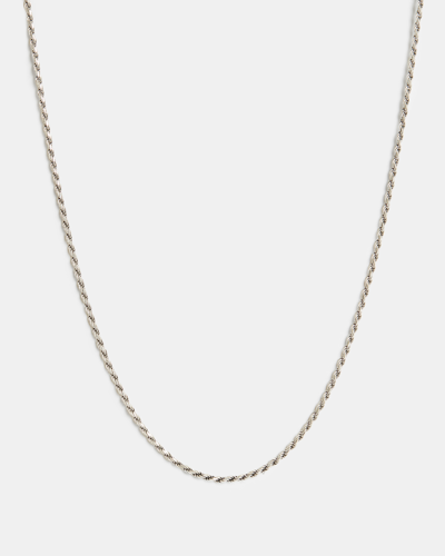 Allsaints Rope Chain Necklace In Sterling Silver, 20