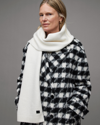 Allsaints Jesse Brushed Scarf In Chalk White
