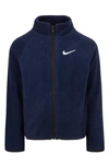 Nike Fleece Jacket In Obsidian