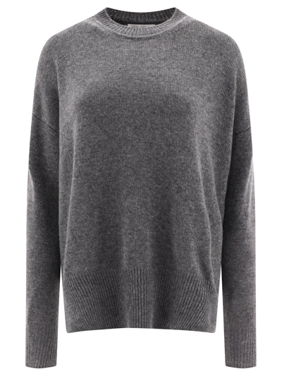 Jil Sander Crewneck Knitted Jumper In Grey