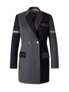 Thom Browne Navy Blue Wool Blazer In Navy