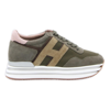 Hogan Woman Sneakers Military Green Size 6 Calfskin In Brown