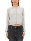 Isabel Marant Étoile Buttoned Straight Hem Knitted Cardigan In Grigio