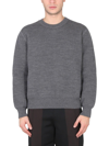 Bottega Veneta Intrecciato Cashmere-blend Sweater In Grigio