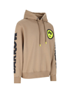 Barrow Logo-print Cotton Hoodie In Tannin