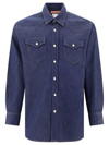 Acne Studios Blue Button-up Denim Shirt In Indigo Blue