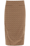 Marine Serre Moon Diamant Jacquard Midi Skirt In Brown