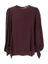 CHLOÉ KNOT DETAILED LONG-SLEEVED TOP