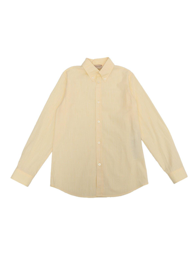 Gucci Kids' Square G-print Cotton Shirt In Giallo