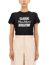 Max Mara Logo Printed Crewneck T-shirt In Nero